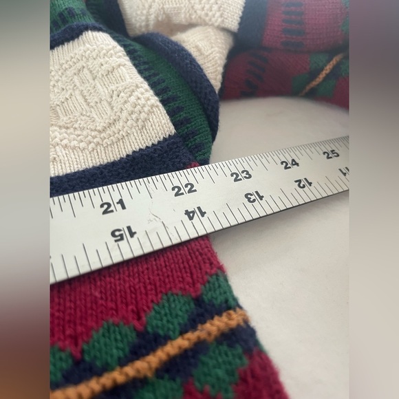 VTG VAN HEUSEN Striped Multicolor crewneck 3D KNIT Sweater MENS small unisex 90s - Picture 6 of 7